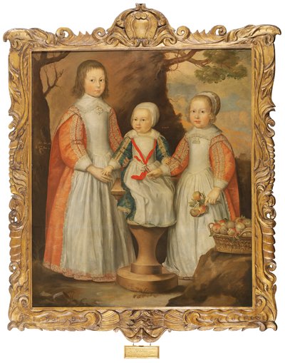 Retrato dos três filhos de George Preston de Holker, 1650 de Gerrit van Honthorst