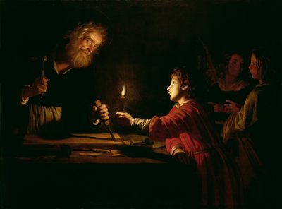 A infância de Cristo, c.1620 de Gerrit van Honthorst