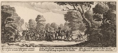 Discovery of the Criminal Soldiers de Gerrit van Schagen after Jacques Callot