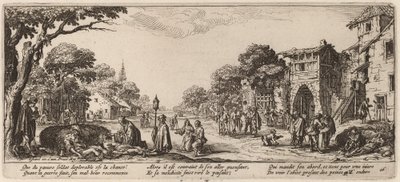 Soldados morrendo à beira da estrada de Gerrit van Schagen after Jacques Callot