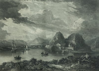 Castelo de Dumbarton, c.1880 (gravura) de Gershom Gourlay Cumming