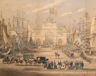 Recepção da Rainha Vitória, do Príncipe Alberto e da Princesa Real em Dundee de Gershom Gourlay Cumming