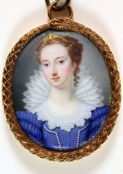 Uma Senhora Chamada Elizabeth Robinson Sra. Montagu (esmalte) de Gervase (attr.to) Spencer