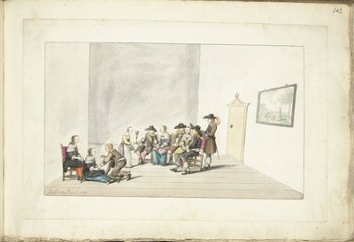 Companhia de dez jovens em um interior de Gesina ter Borch (signed by artist)