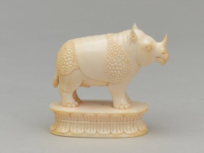 Bispo branco, peça de xadrez, Índia, 1820 cerca de Geskel Saloman