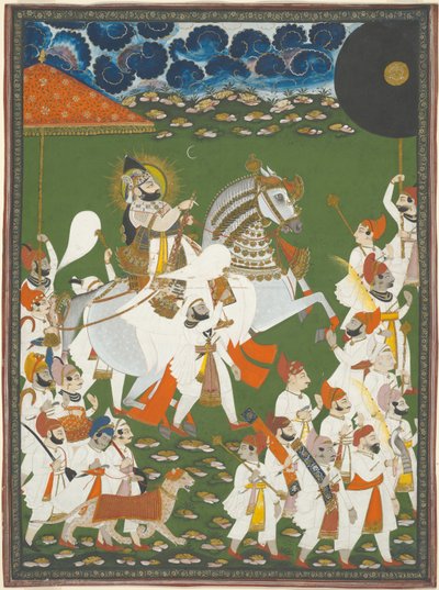 Maharana Bhim Singh em procissão de Ghasi