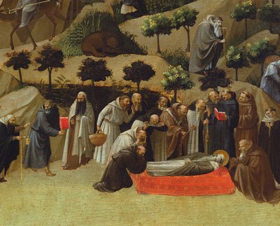 Detalhe da Thebaid, morte de um santo, c.1410 (têmpera no painel) de Gherardo Starnina