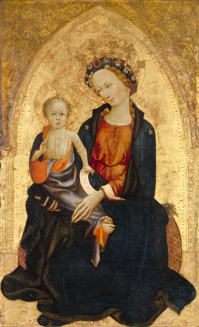 Madona e Menino, c. 1400 (óleo e dourado sobre painel de madeira) de Gherardo Starnina