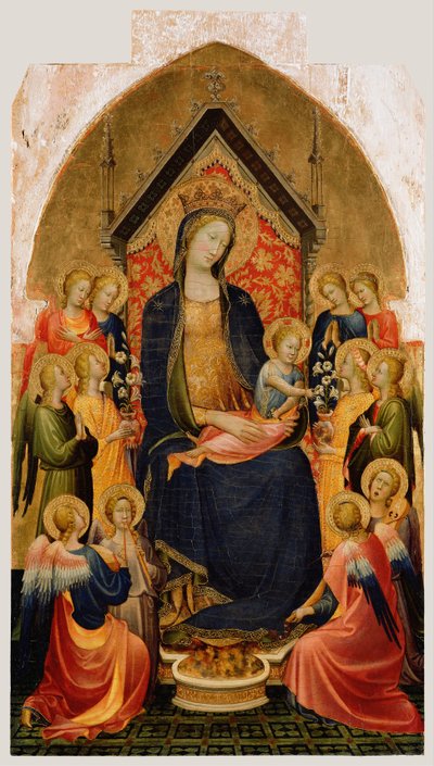 Madonna e criança com anjos musicais, c.1410 de Gherardo Starnina