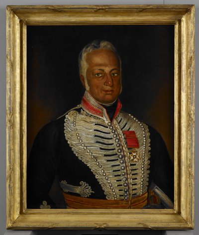 Tenente-Coronel James Skinner (1778-1841) c.1836 (óleo sobre tela) de Ghulam Husayn Khan
