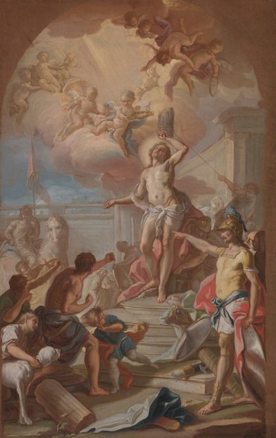 O Martírio de São Sebastião, c.1780 (óleo sobre tela) de Giacinto (attr. to) Diana