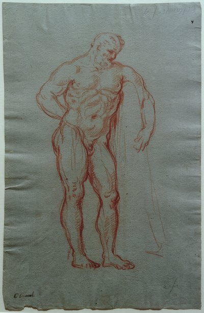 Estudo após a figura de Hércules Farnese de Giacinto Calandrucci