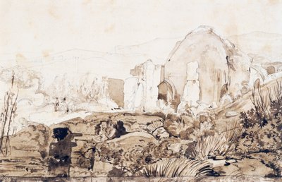 Templo de Diana em Baia, c.1844 de Giacinto Gigante