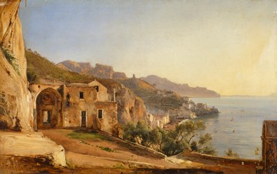 Vista de Amalfi da Caverna dos Capuchinhos, de Giacinto Gigante de Giacinto Gigante