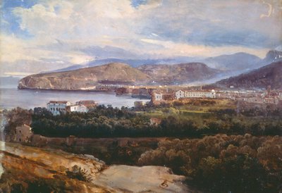 Vista de Sorrento, de Giacinto Gigante, tempera sobre papel de Giacinto Gigante