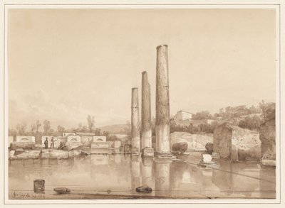 Vista das ruínas de Pompeia de Giacinto Gigante