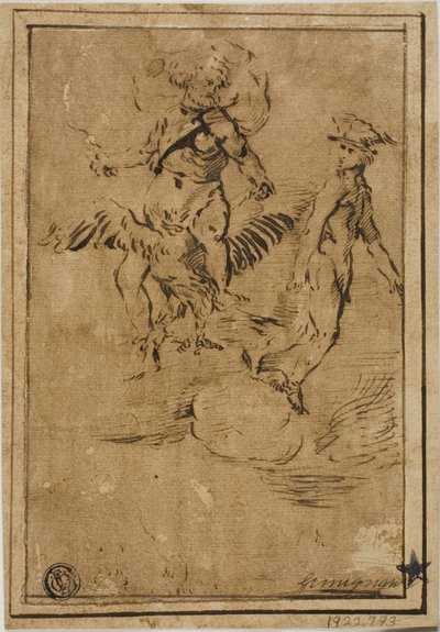 Júpiter e Mercúrio nas nuvens de Giacinto Gimignani
