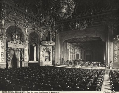 Sala de concertos, Casino Monte Carlo, Mónaco de Giacomo Brogi
