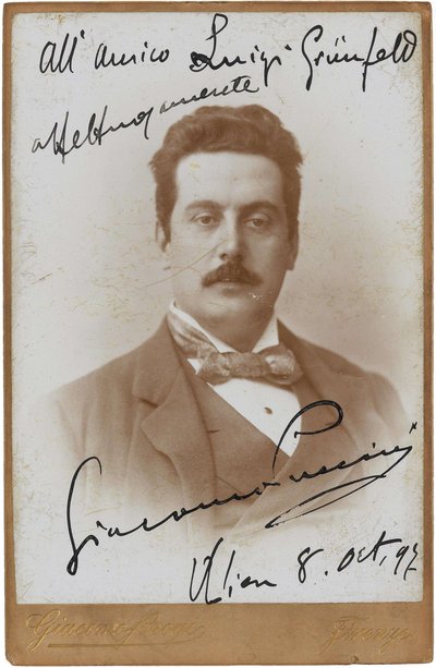 Retrato do Compositor Giacomo Puccini 1858-1924, 1897. de Giacomo Brogi