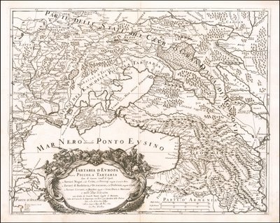 Mapa de 1684 da Pequena Tartária, de Giacomo Cantelli da Vignola de Giacomo Cantelli