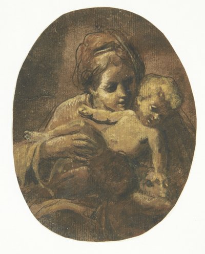 Madonna com criança de Giacomo Cavedone