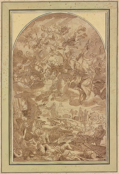 A grande praga de Nápoles em 1656 de Giacomo Farelli