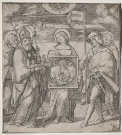 Santos Padroeiros de Bolonha, c. 1515-1520. de Giacomo Francia