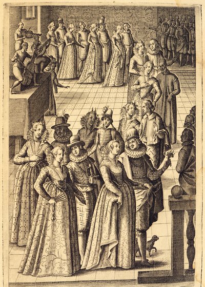 Nobres numa Recepção, gravura de Giacomo Franco