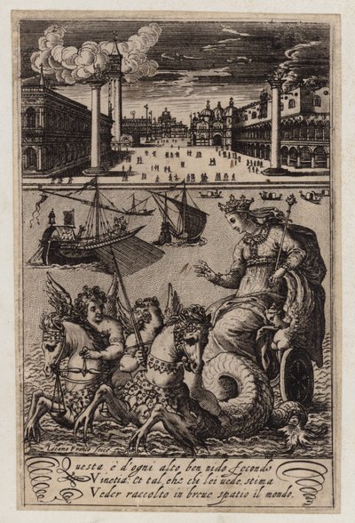 Vista da Praça de São Marcos, Veneza (gravura) de Giacomo Franco
