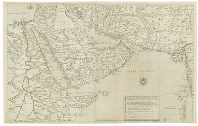 Mapa da Índia e sudeste da Ásia; O desenho da terceira parte da Ásia, 1561 de Giacomo Gastaldi