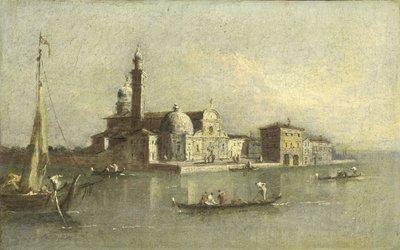 Vista da Ilha de San Michele em Veneza de Giacomo Guardi (attributed to)