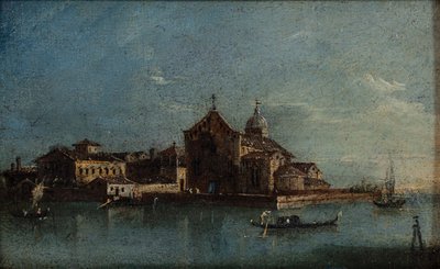 A Ilha de Santo Spirito c.1790 (Óleo sobre tela) de Giacomo Guardi