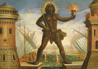 Prólogo: o Porto com o Colosso de Rodes (óleo sobre tela) de Giacomo Torelli