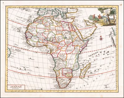 Mapa de África de 1740 de Giambattista Albrizzi de Giambattista Albrizzi