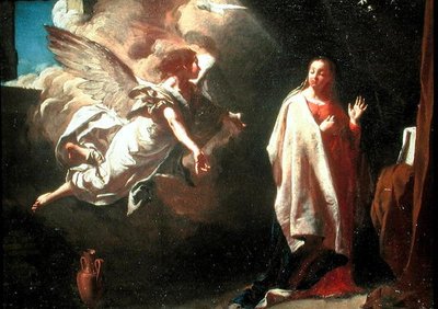 A Anunciação (óleo sobre tela) de Giambattista Piazzetta