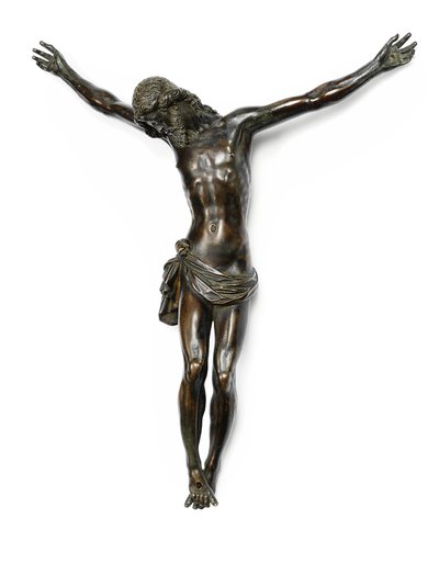 Figura do Cristo crucificado, fundida a partir de uma maquete de Giambologna, atribuída a Antonio Susini e oficina, c.1580-1600 de Giambologna