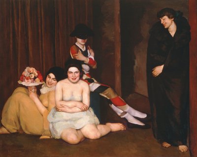 Itália, Roma, pintura de As Máscaras de Gian Emilio Malerba