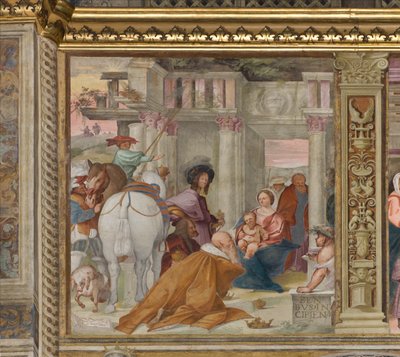 Gruta Central, Quinto Norte Espanhol, Adoração dos Reis Magos, Gian Francesco Bembo de Gian Francesco Bembo