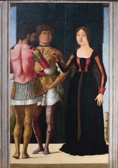 Brutus, Lucretia e Collatinus, c.1490 (óleo e têmpera sobre painel) de Gian Francesco de
