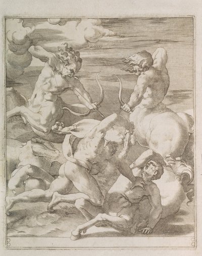 Batalha entre Hércules e Centauros, 1527 de Gian Jacopo Caraglio