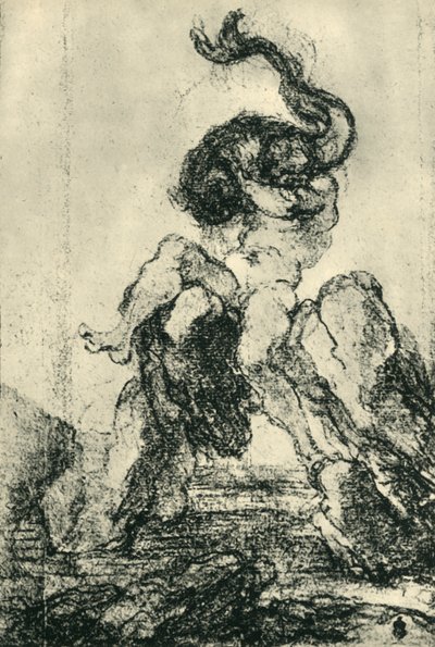 Um deus marinho com um golfinho, 1652-1653, 1943. de Gian Lorenzo Bernini