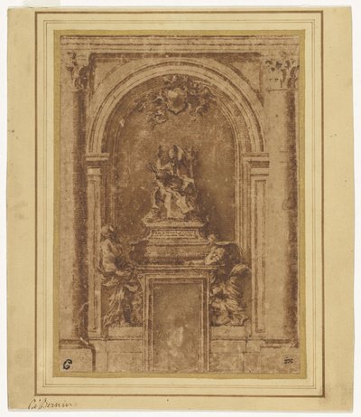 Projeto para o túmulo do Papa Alexandre VII em São Pedro, Roma de Gian Lorenzo Bernini