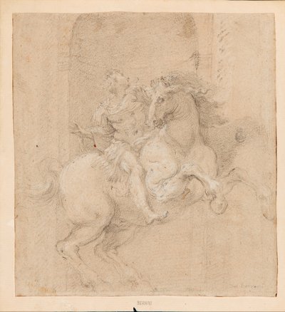 O imperador Constantino a cavalo. de Gian Lorenzo Bernini