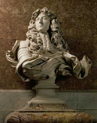 Busto de retrato de Luís XIV (1638-1715), 1665, (mármore) (ver também 154787) de Gian Lorenzo Bernini