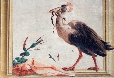 Um Cassowary Segurando uma Cobra em Seu Bico, da Sala Chinesa na Foresteria, 1757 de Giovanni Domenico Tiepolo