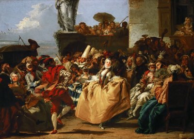 Cena de Carnaval O Minueto de Giovanni Domenico Tiepolo