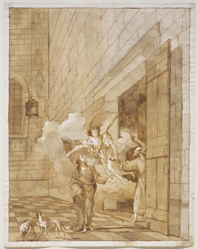A libertação de São Pedro e São João da prisão, c.1770 de Giovanni Domenico Tiepolo