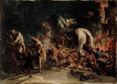 O cerco de Tróia, ca 1760. de Giovanni Domenico Tiepolo