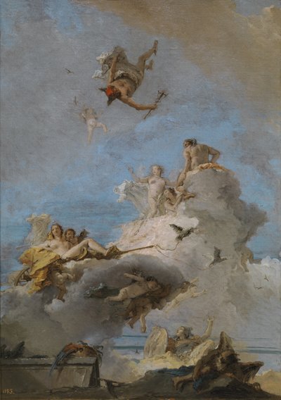 O triunfo de Vênus O Olimpo, entre 1762 e 1765 de Giovanni Domenico Tiepolo