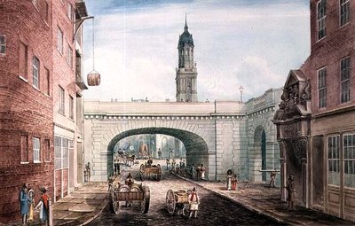 Rua do Baixo Tamisa com a Entrada para o Salão dos Pescadores de Gideon Yates